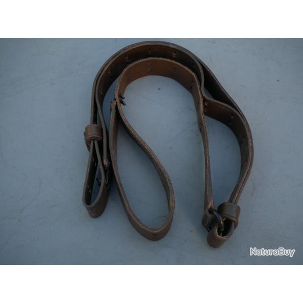 Bretelle en cuir 1903 en repro en cuir gras fonc�