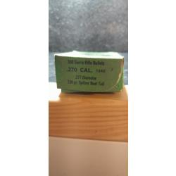 Ogives rechargement calibre 270 Spitzer 150gr