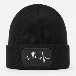 Bonnet Chasse - Battement de coeur - Noir