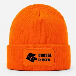 Bonnet Chasse - Chasse en meute - Duo de chiens - Orange