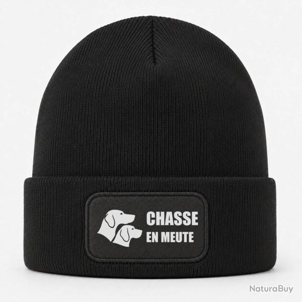 Bonnet Chasse - Chasse en meute - Duo de chiens - Noir