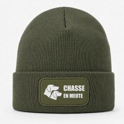 Bonnet Chasse - Chasse en meute - Duo de chiens - Kaki / Blanc