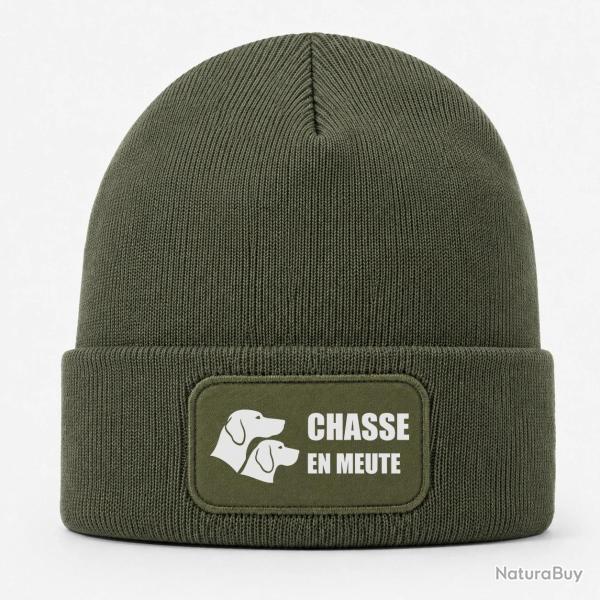 Bonnet Chasse - Chasse en meute - Duo de chiens - Kaki / Blanc