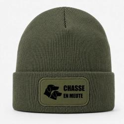 Bonnet Chasse - Chasse en meute - Duo de chiens - Kaki / Noir