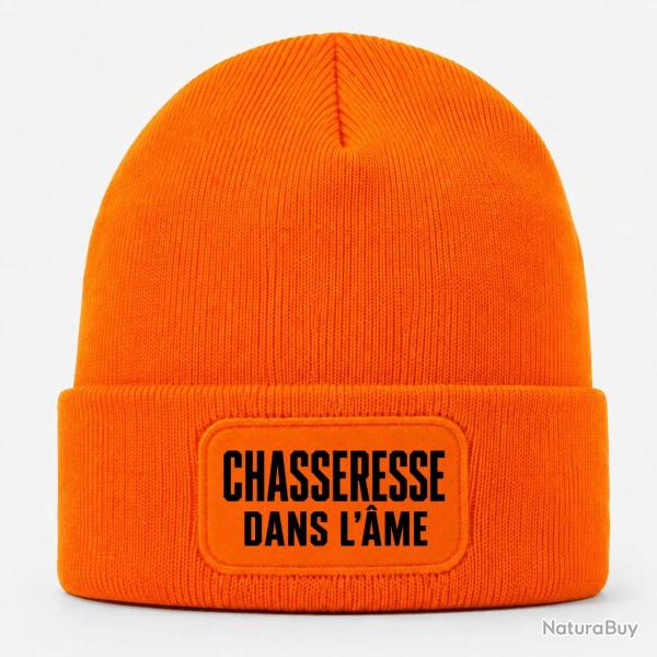Bonnet Chasse - Chasseresse dans l'�me - Typographie - Orange