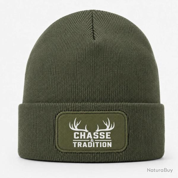 Bonnet Chasse - Chasse et tradition - Panache - Kaki / Blanc