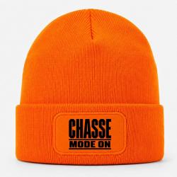 Bonnet Chasse - Chasse mode ON - Typographie - Orange