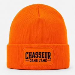Bonnet Chasse - Chasseur dans l'&acirc;me - Typographie - Orange