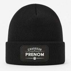 Bonnet Chasse - Chasseur pr&eacute;nom - Personnalisable - Noir