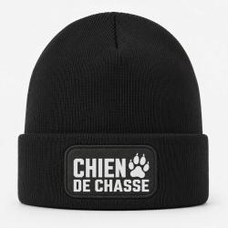 Bonnet Chasse - Chien de chasse - Empreinte orange - Noir