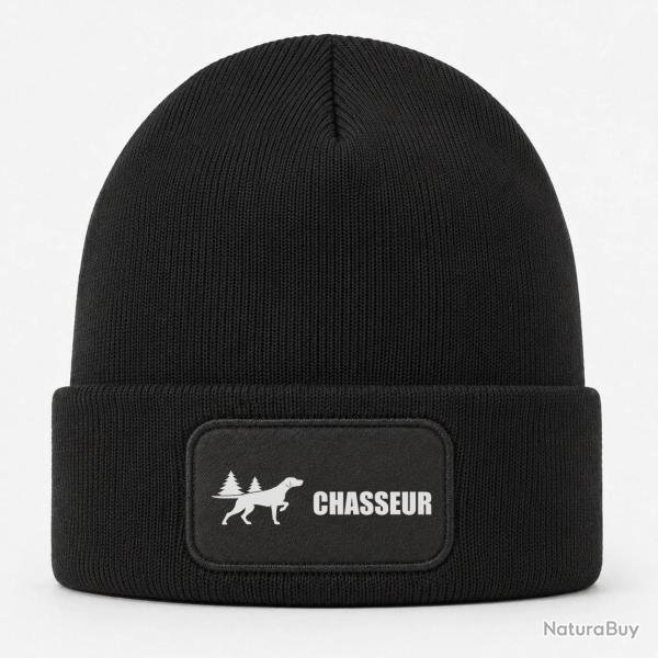 Bonnet Chasse - Chasseur - Chien d'arr�t en for�t - Noir
