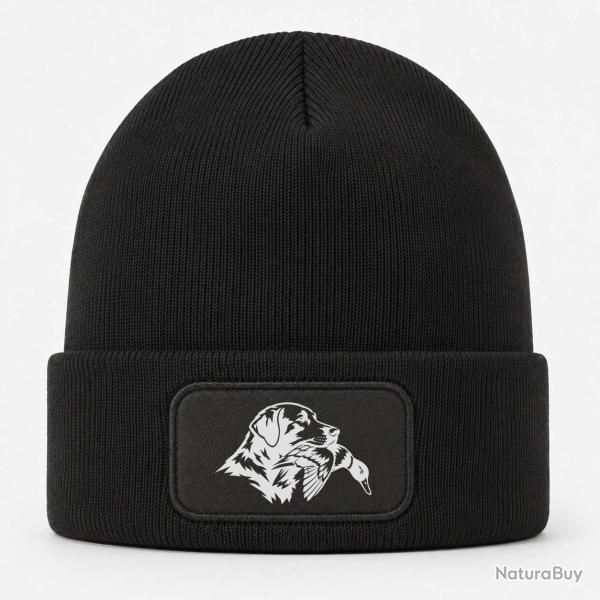Bonnet Chasse - Compagnon de chasse - Chien au canard - Noir
