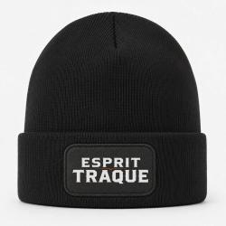 Bonnet Chasse - Esprit traque - Typographie - Noir