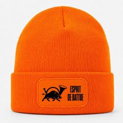 Bonnet Chasse - Esprit de battue - Sanglier au cor - Orange