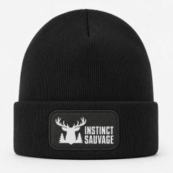 Bonnet Chasse - Instinct sauvage - Cerf des bois - Noir