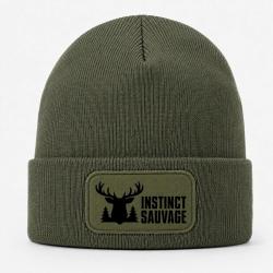 Bonnet Chasse - Instinct sauvage - Cerf des bois - Kaki / Noir