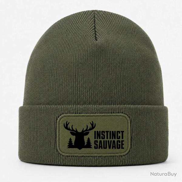 Bonnet Chasse - Instinct sauvage - Cerf des bois - Kaki / Noir