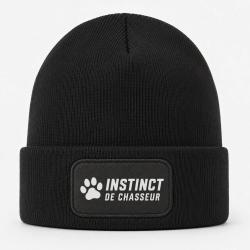 Bonnet Chasse - Instinct de chasseur - Empreinte - Noir