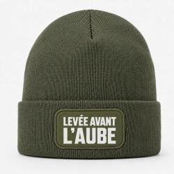 Bonnet Chasse - Lev&eacute;e avant l'aube - Collection femme - Kaki / Blanc