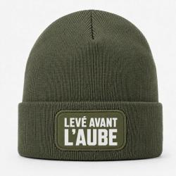 Bonnet Chasse - Lev&eacute; avant l'aube - Collection homme - Kaki / Blanc