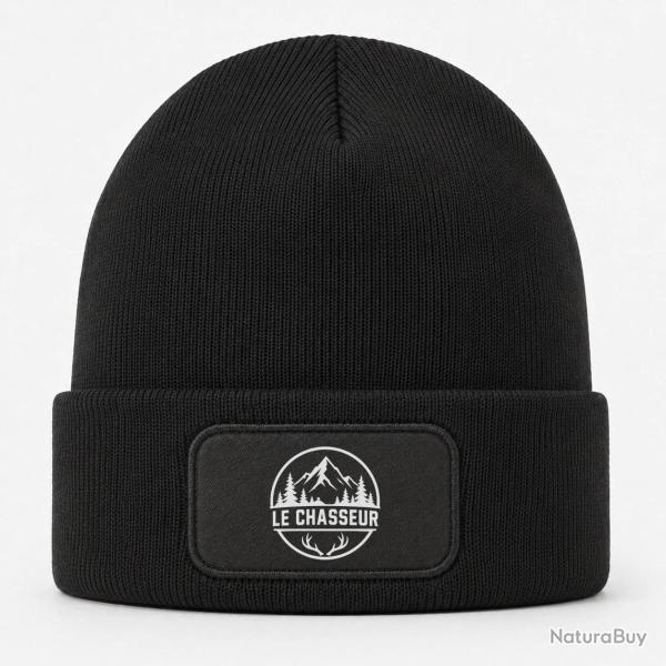 Bonnet Chasse - Le chasseur - Montagnes et ramure - Noir