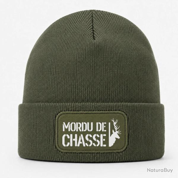 Bonnet Chasse - Mordu de chasse - Kaki / Blanc