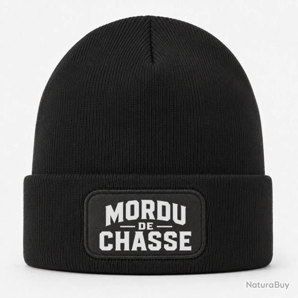 Bonnet Chasse - Mordu de chasse - Typographie - Noir
