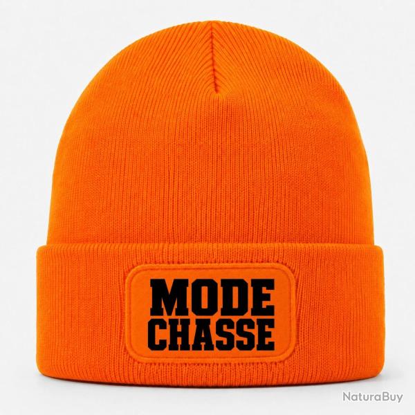 Bonnet Chasse - Mode chasse - Typographie orange - Orange