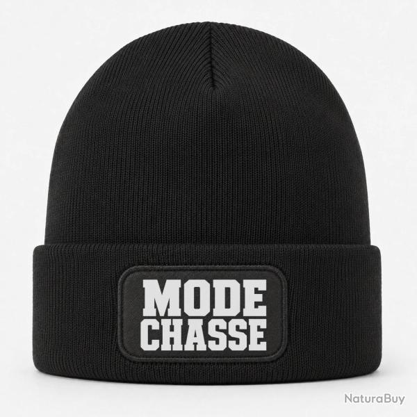 Bonnet Chasse - Mode chasse - Typographie orange - Noir