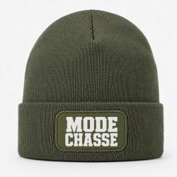 Bonnet Chasse - Mode chasse - Typographie orange - Kaki / Blanc