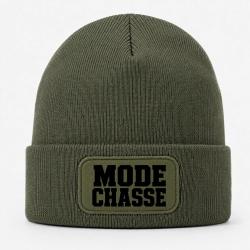 Bonnet Chasse - Mode chasse - Typographie orange - Kaki / Noir