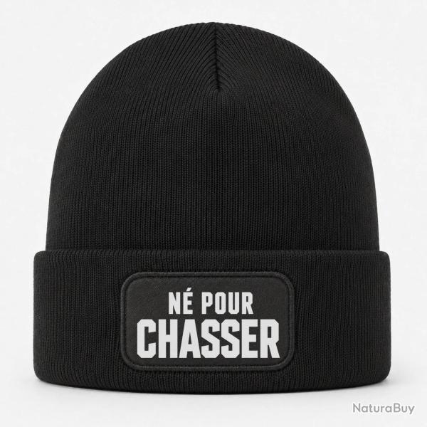 Bonnet Chasse - N� pour chasser - Typographie - Noir