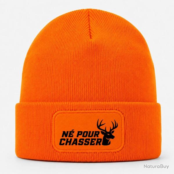 Bonnet Chasse - N� pour chasser - Silhouette de cerf - Orange