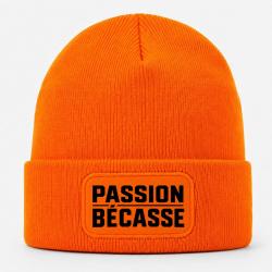 Bonnet Chasse - Passion b&eacute;casse - Typographie - Orange