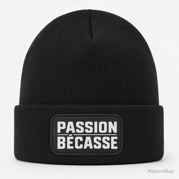 Bonnet Chasse - Passion b�casse - Typographie - Noir