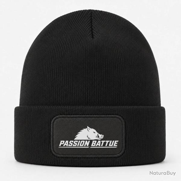 Bonnet Chasse - Passion battue - Sanglier courant - Noir
