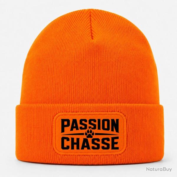 Bonnet Chasse - Passion chasse - Empreinte orange - Orange