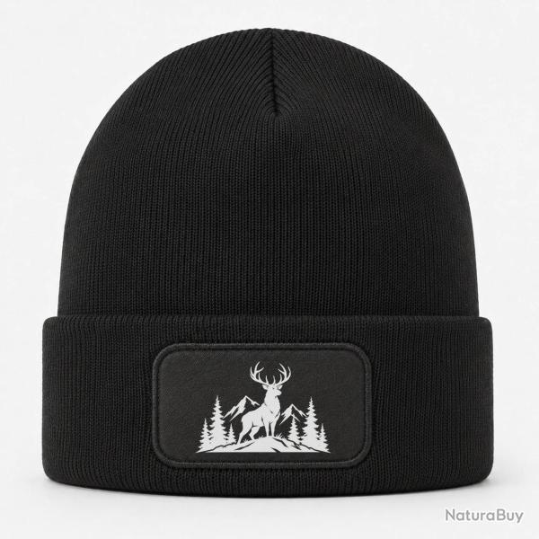 Bonnet Chasse - Seigneur des montagnes - Cerf - Noir