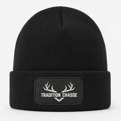 Bonnet Chasse - Tradition chasse - For&ecirc;t et ramure - Noir