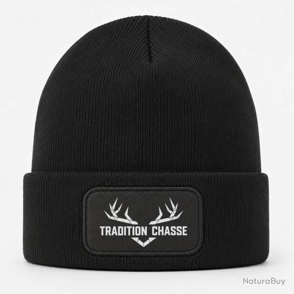 Bonnet Chasse - Tradition chasse - For�t et ramure - Noir