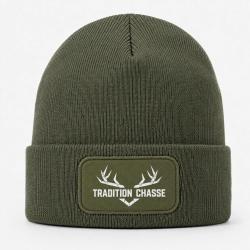 Bonnet Chasse - Tradition chasse - For&ecirc;t et ramure - Kaki / Blanc