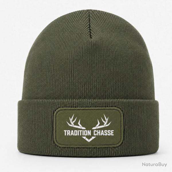 Bonnet Chasse - Tradition chasse - For�t et ramure - Kaki / Blanc