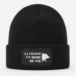 Bonnet Chasse - Un mode de vie - Sanglier - Noir