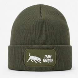 Bonnet Chasse - Team traque - Sanglier en action - Kaki / Blanc