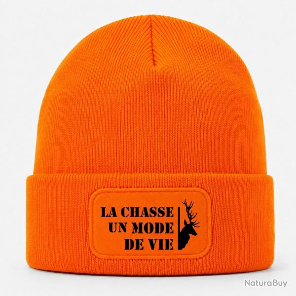 Bonnet Chasse - Un mode de vie - Cerf - Orange