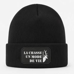 Bonnet Chasse - Un mode de vie - Cerf - Noir