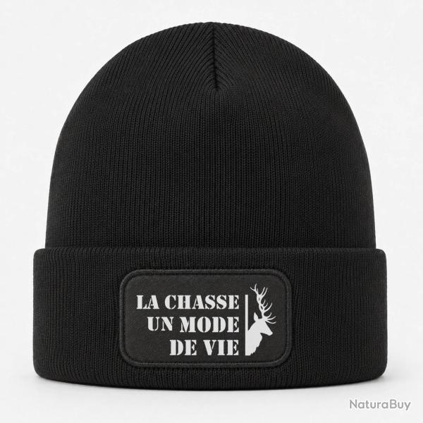 Bonnet Chasse - Un mode de vie - Cerf - Noir