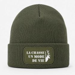 Bonnet Chasse - Un mode de vie - Cerf - Kaki / Blanc