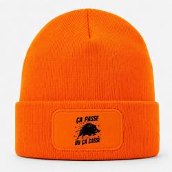 Bonnet Chasse - &Ccedil;a passe ou &ccedil;a casse - Sanglier - Orange