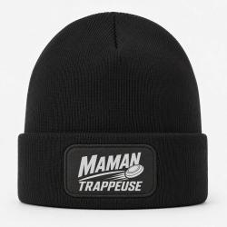 Bonnet Ball Trap - Maman trappeuse - Cadeau personnalis&eacute; - Noir